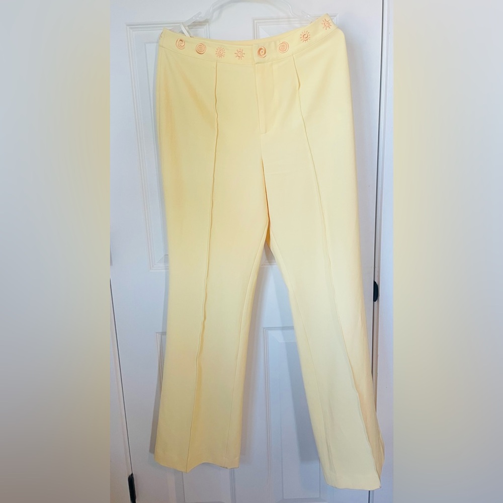 Yellow Lightweight Tailored Trousers - Picture 9 of 9